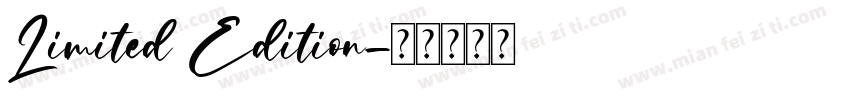 Limited Edition字体转换